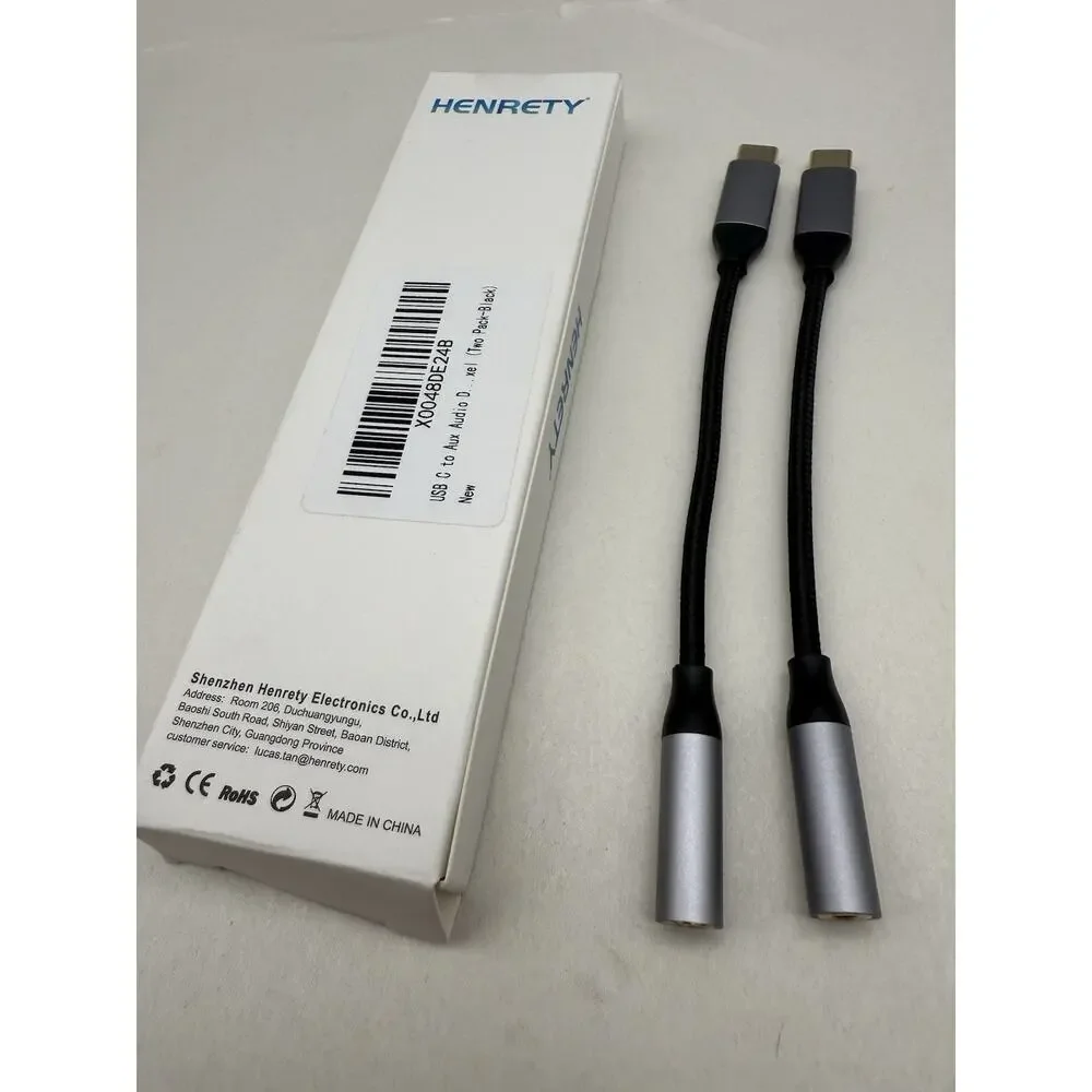 USB C to Aux Audio Dongle Cable Cord, Type C to 3.5Mm Female Headphone Jack Adap